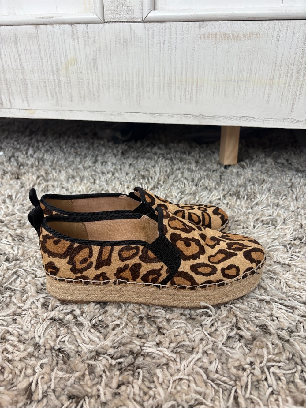 Sam Edelman Leopard Print Espadrille Slip-On Women’s Shoe - Brown